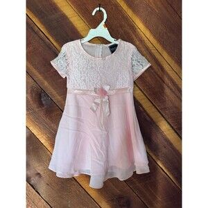Vintage Sweet Soda Size 4T Pink Girls Dress with Lace and Ribbon